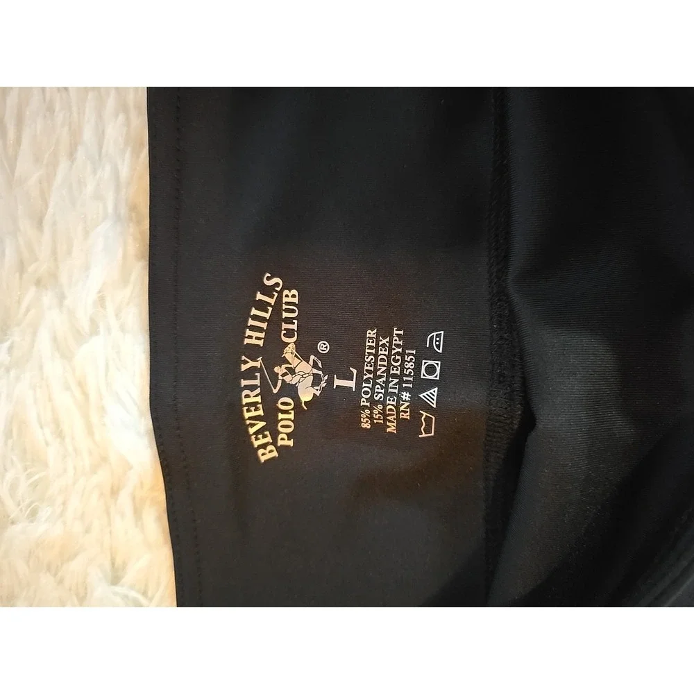Beverly Hills Polo Club Women's‎ Size Large Biker Active Bermuda Black Shorts